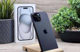 iPhone 15 Black 128GB 2 ÉV Garanciával 91%