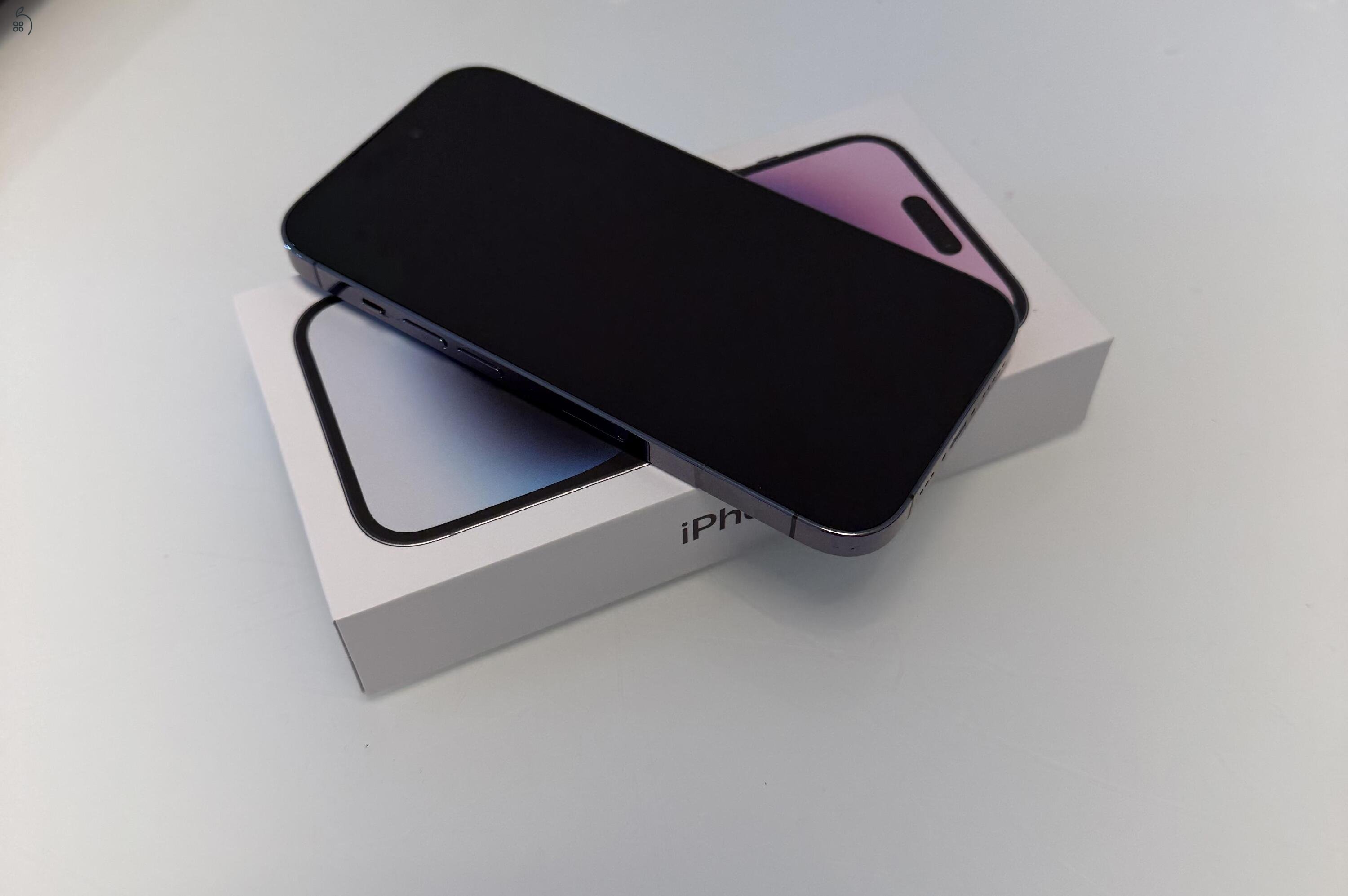 iPhone 14 pro 128GB, független, karcmentes, akku 78%