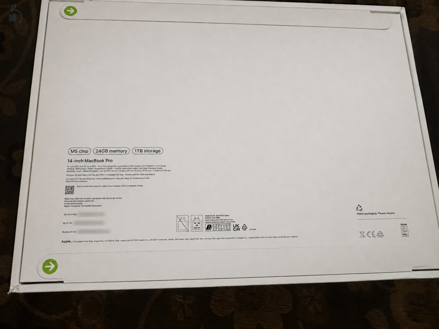 Bontatlan , Macbook Pro M5 14 24gb 1tb