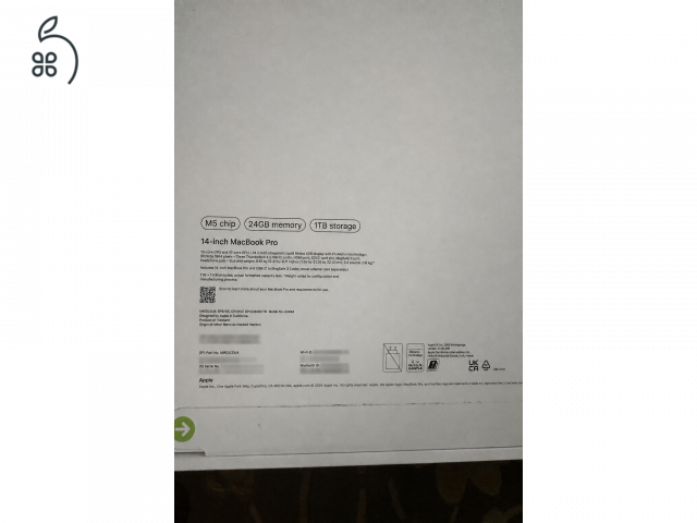 Bontatlan , Macbook Pro M5 14 24gb 1tb