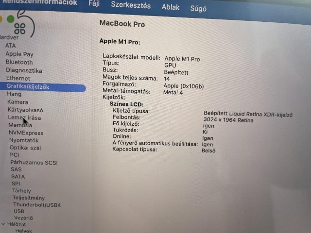 Keveset használt hibátlan MacBook Pro (M1) eladó
