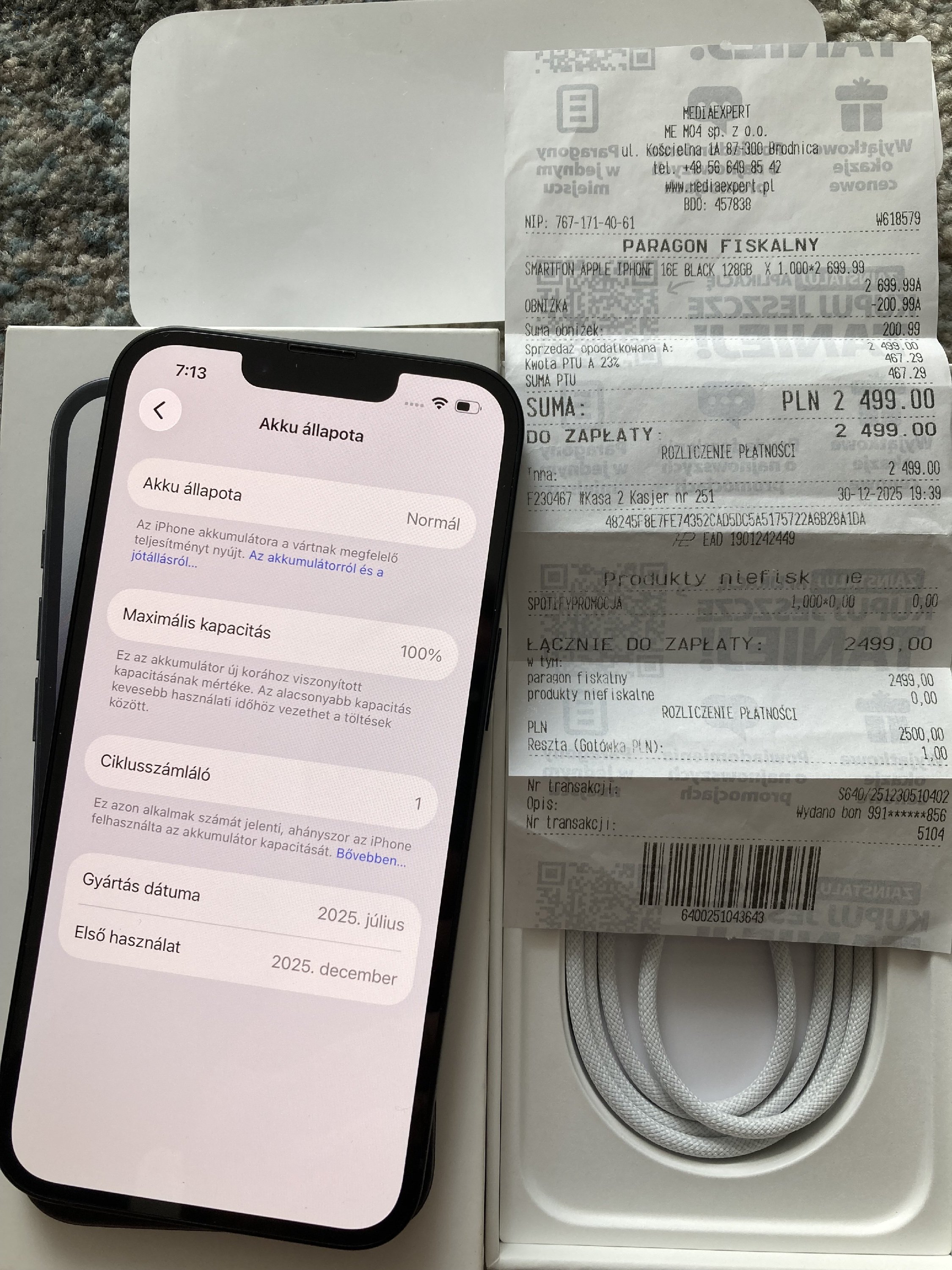 iPhone 16e 128GB Új!