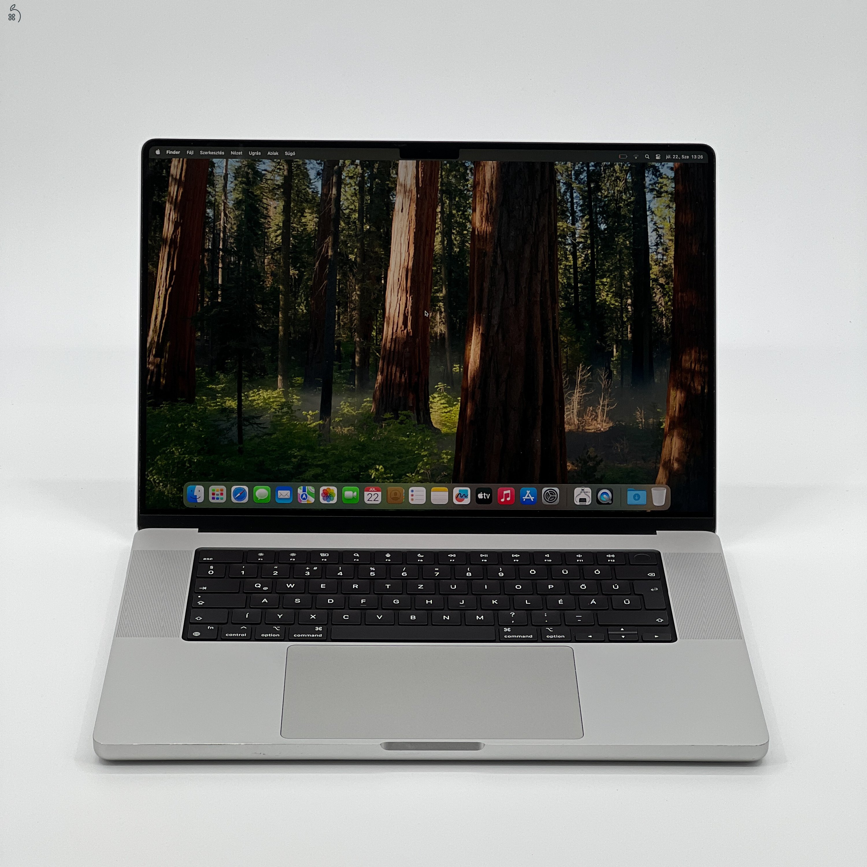 MacBook Pro 16″ 2021, M1 Max , 64 GB RAM, 10 core CPU, 24 core GPU, 512GB SSD, Silver 27% Áfa, 0535AB
