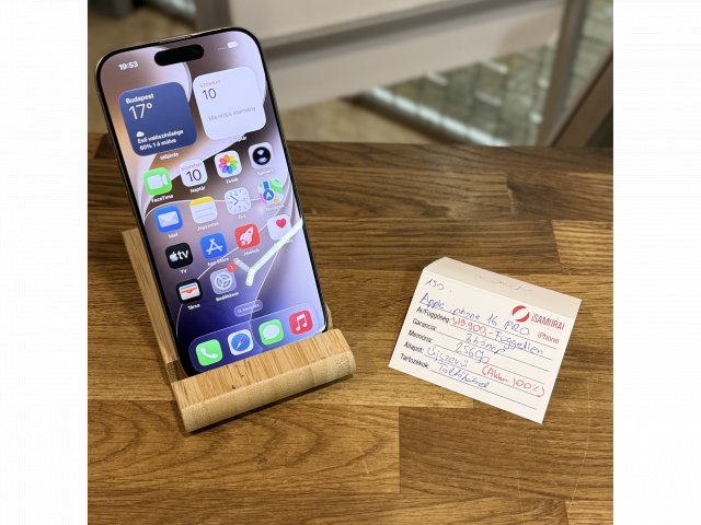Apple iPhone 16 Pro - 256GB - Desert titán - Újszerű - Akku 100%  ( 150. )