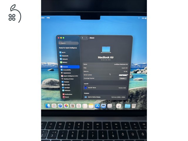 Apple Macbook Air M3 16/512 GB, 100% akku