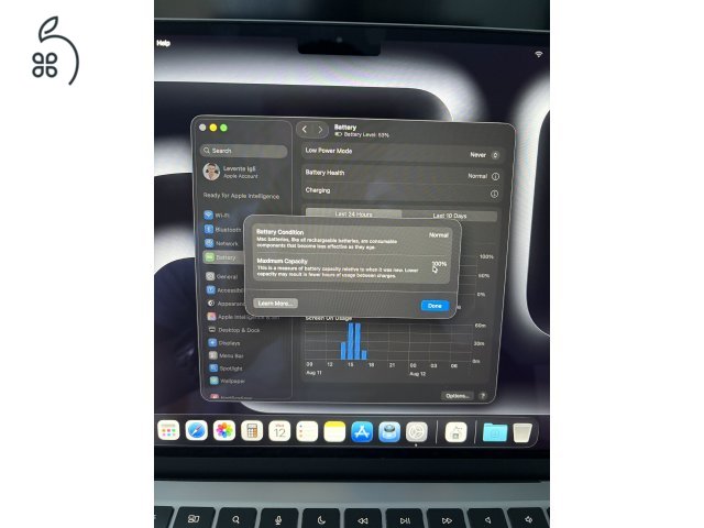 Apple Macbook Air M3 16/512 GB, 100% akku