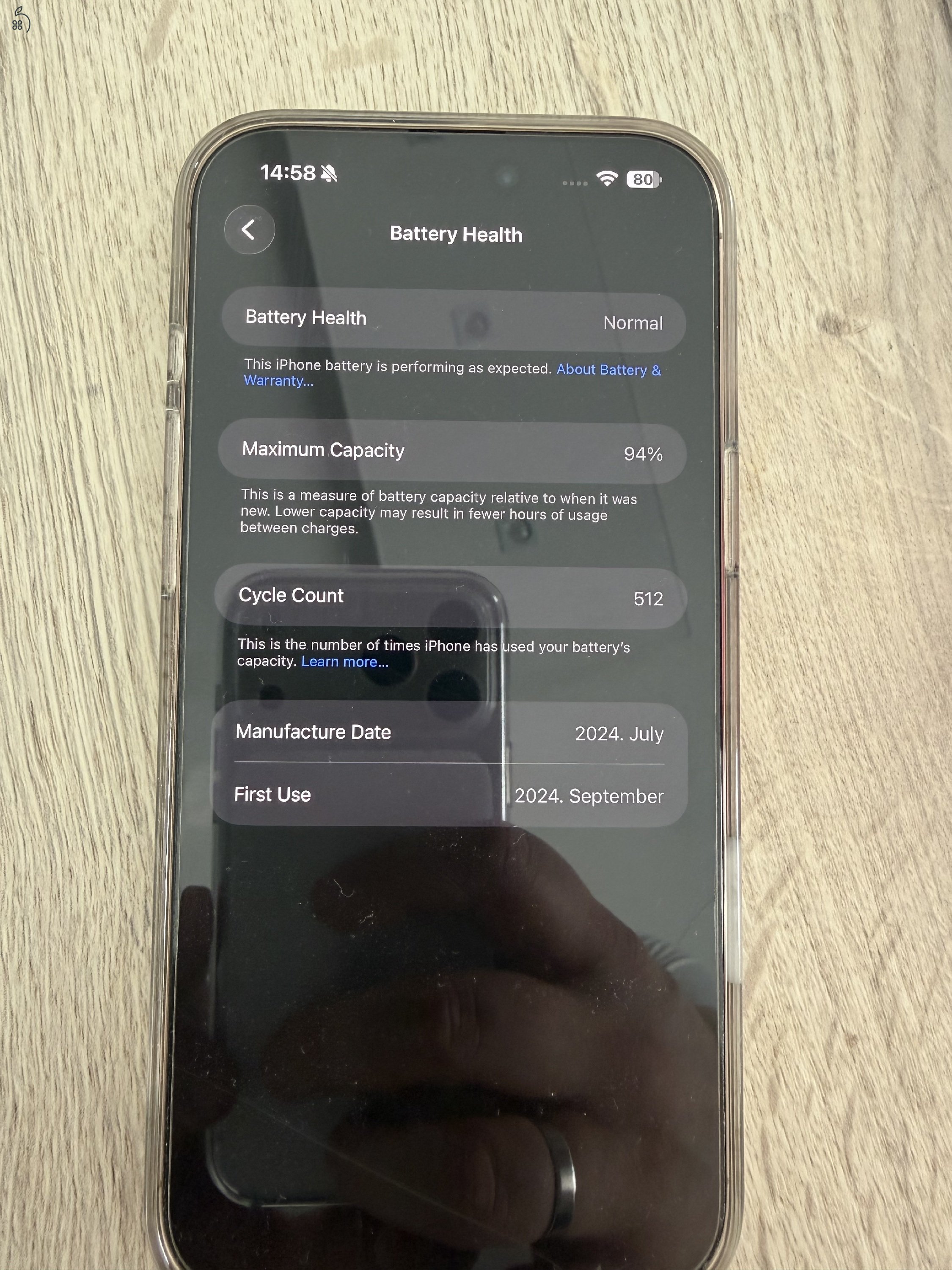 Eladó Iphone 16 Pro Max 256GB Független, tulajdonostól, makulátlan állapotban!! 