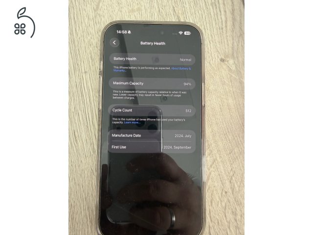 Eladó Iphone 16 Pro Max 256GB Független, tulajdonostól, makulátlan állapotban!! 