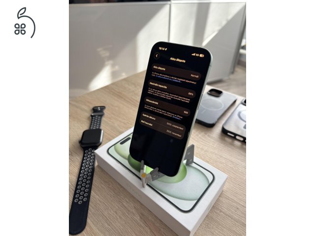Iphone 15 green 128GB és Apple Watch se