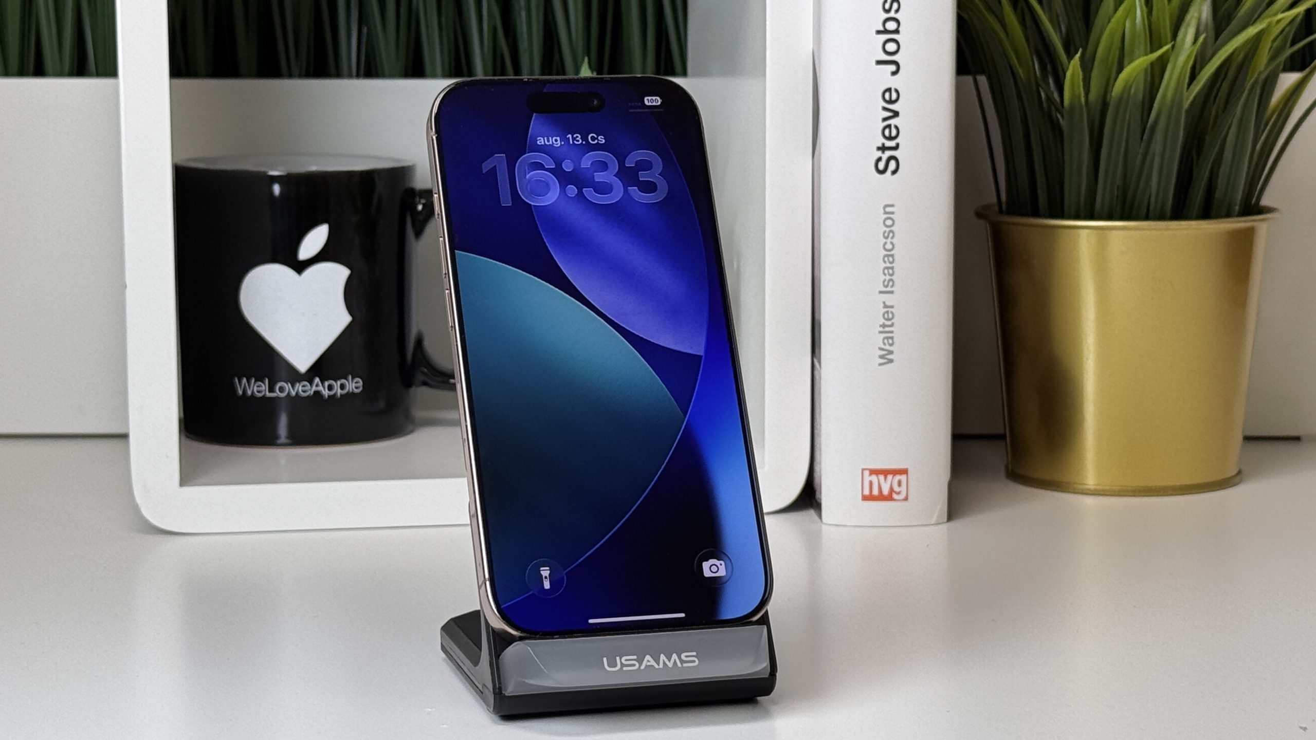 iPhone 16 Pro 128GB, Sivatagszínű Titán, Független, Számla, 2 Év Garancia, 88%