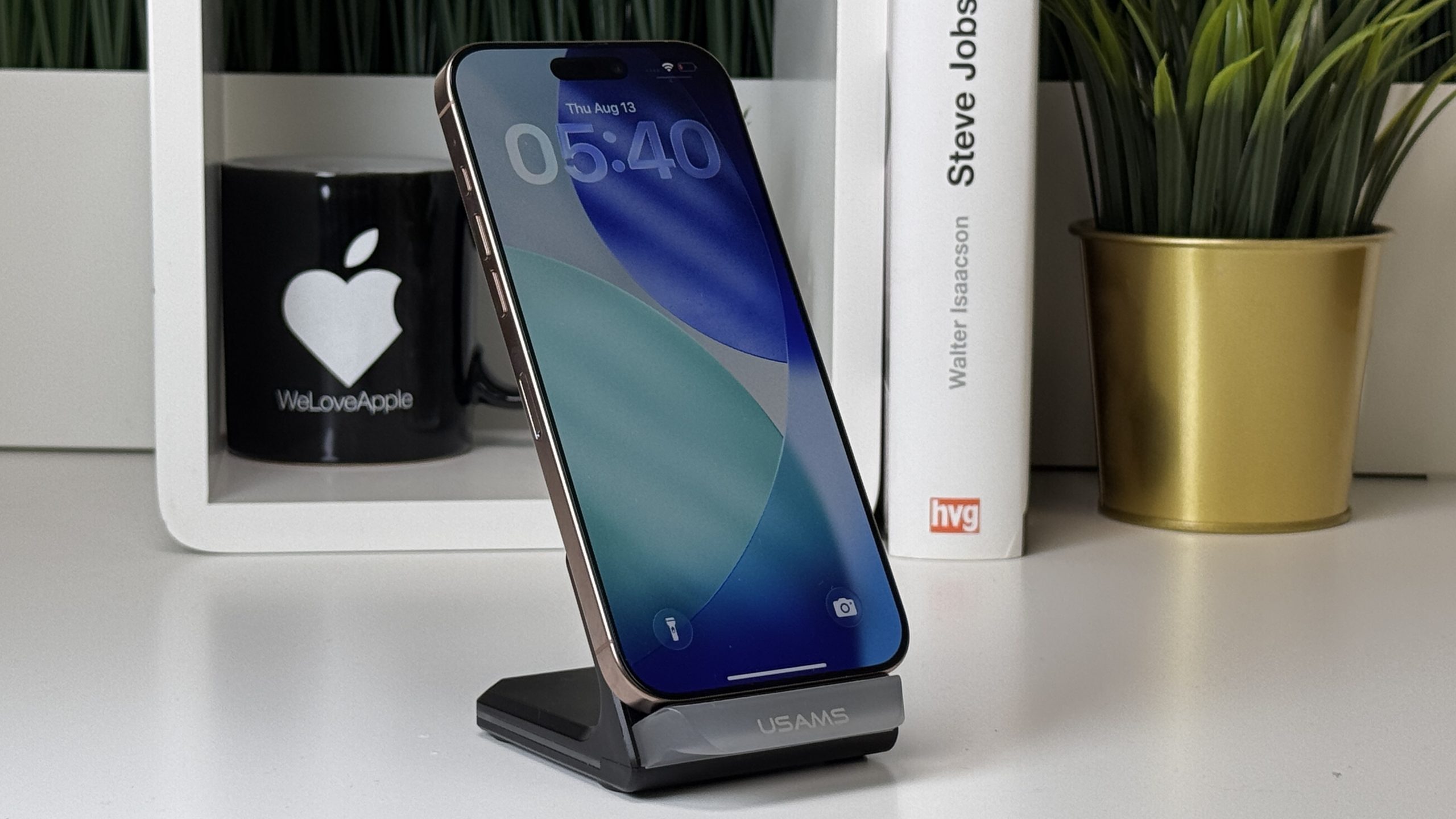 iPhone 16 Pro Max 256GB, Sivatagszínű Titán, Független, Számla, 2 Év Garancia, 91%