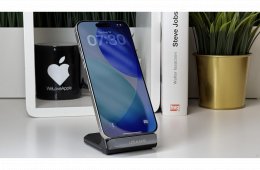 iPhone 16 Pro Max 256GB, Fehér Titán, Független, Számla, 2 Év Garancia, 92%