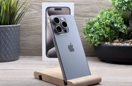 iPhone 15 Pro Natural Titanium 128GB 2 ÉV Garanciával Számlával Aksi 100%