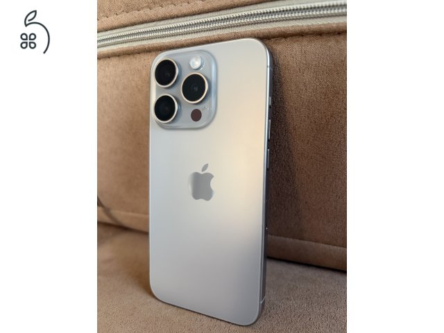 iPhone 15 Pro 128GB, Natúr Titán, Kártyafüggetlen