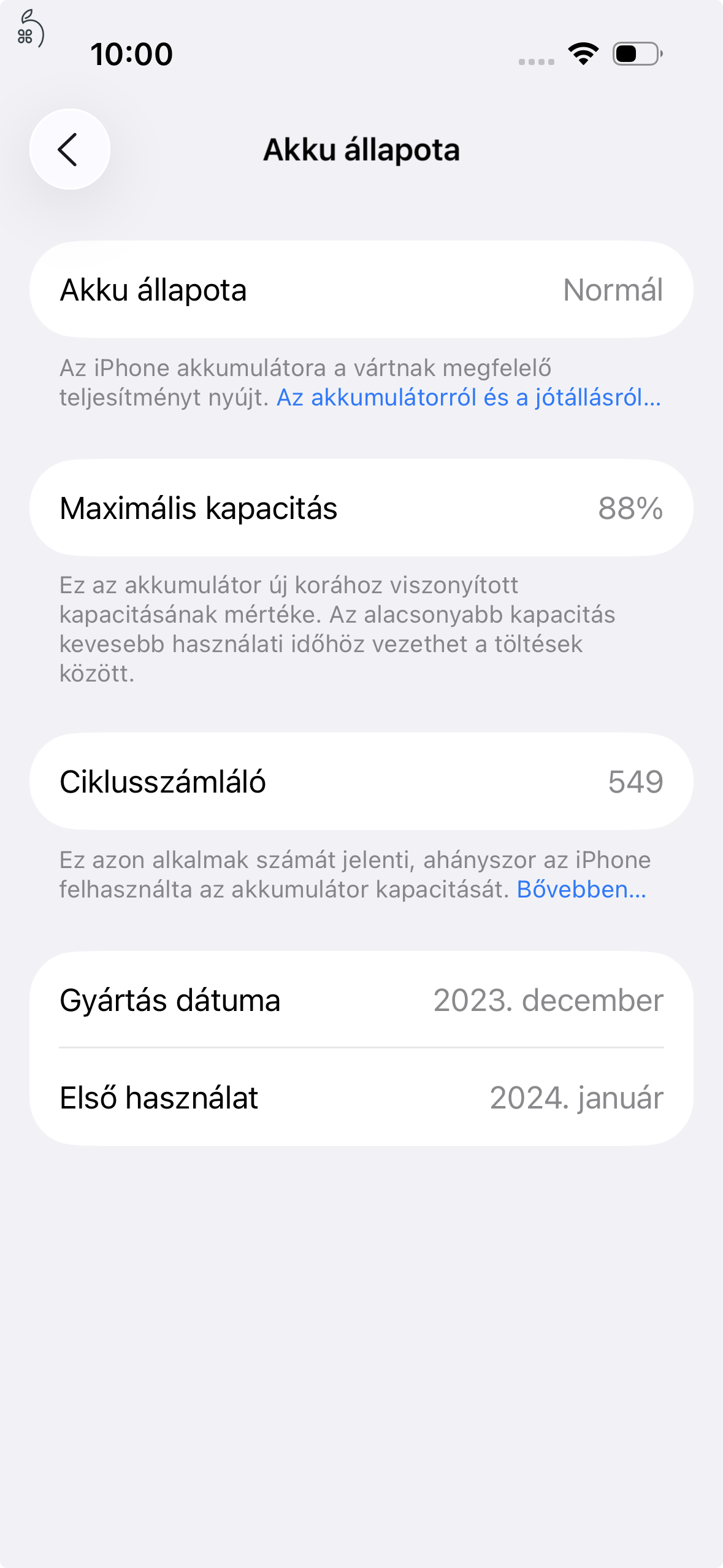 iPhone 15 Pro 128GB, Natúr Titán, Kártyafüggetlen