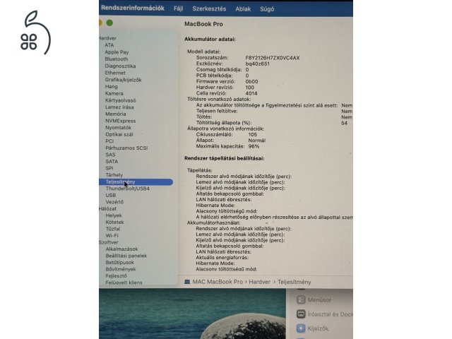MacBook PRO 16” M1 Pro chip! 16GB/1TB SSD! Akkumlátor 96%! Gyönyörű!
