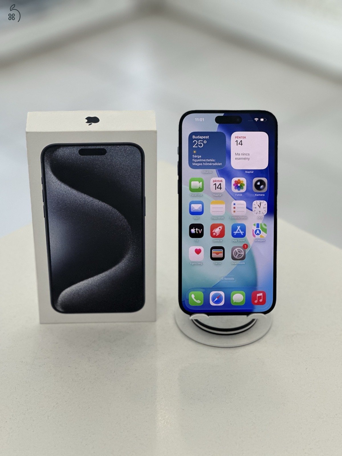 iPhone 15 Pro Max 256GB Független Újszerű/1 hónap gar./Akku 85%/p4978