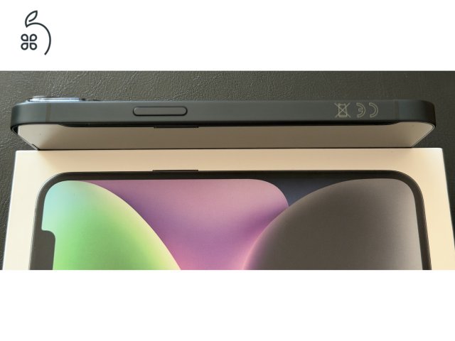 Apple iPhone 14 128Gb Midnight, akku 84%, gyári független, karcmentes, makulátlan