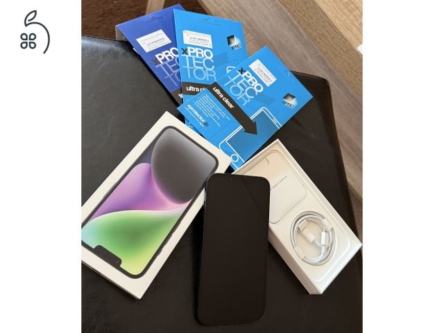 Apple iPhone 14 128Gb Midnight, akku 84%, gyári független, karcmentes, makulátlan