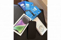 Apple iPhone 14 128Gb Midnight, akku 84%, gyári független, karcmentes, makulátlan