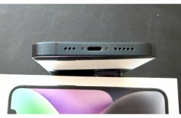 Apple iPhone 14 128Gb Midnight, akku 84%, gyári független, karcmentes, makulátlan