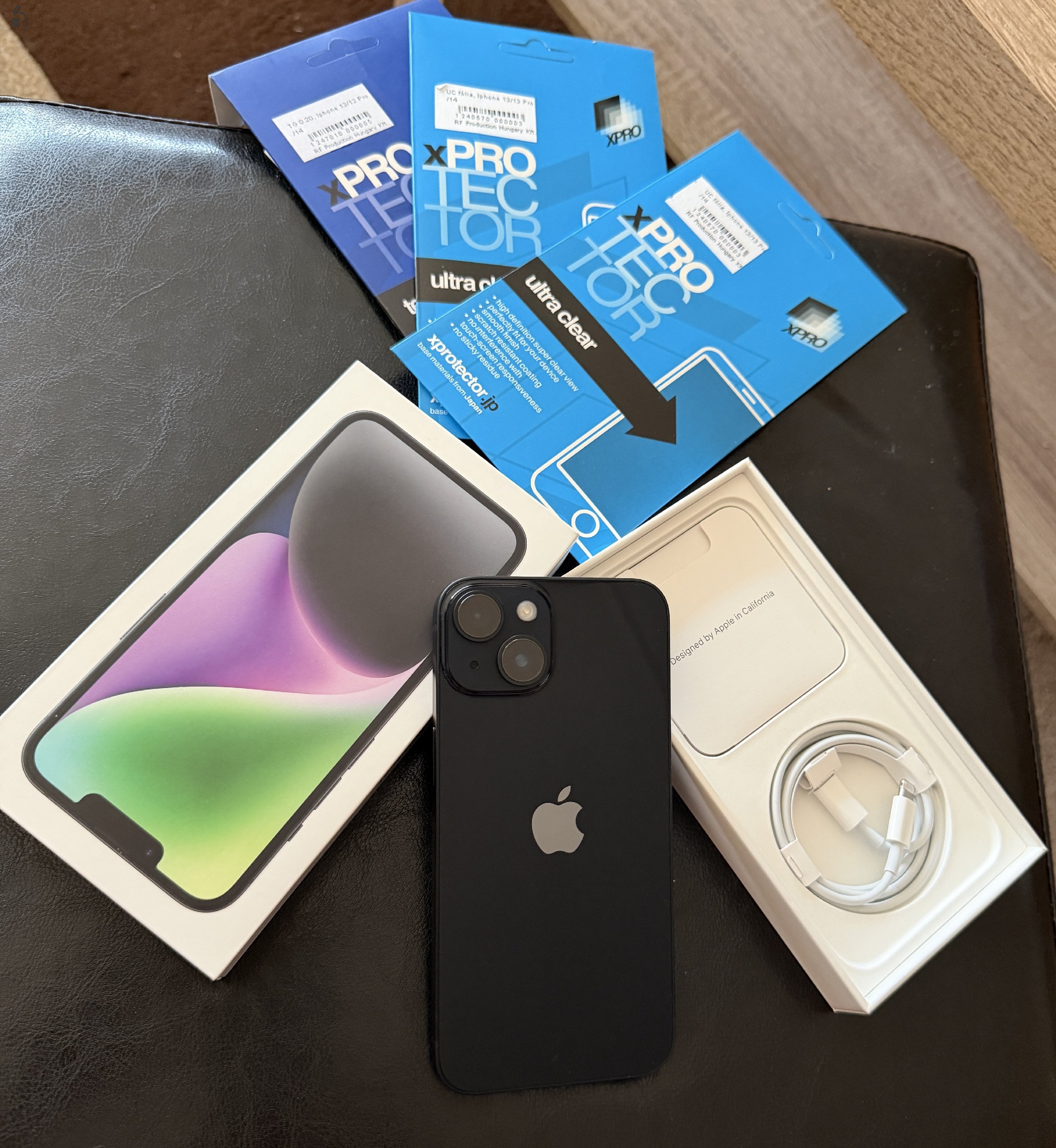 Apple iPhone 14 128Gb Midnight, akku 84%, gyári független, karcmentes, makulátlan