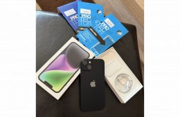 Apple iPhone 14 128Gb Midnight, akku 84%, gyári független, karcmentes, makulátlan