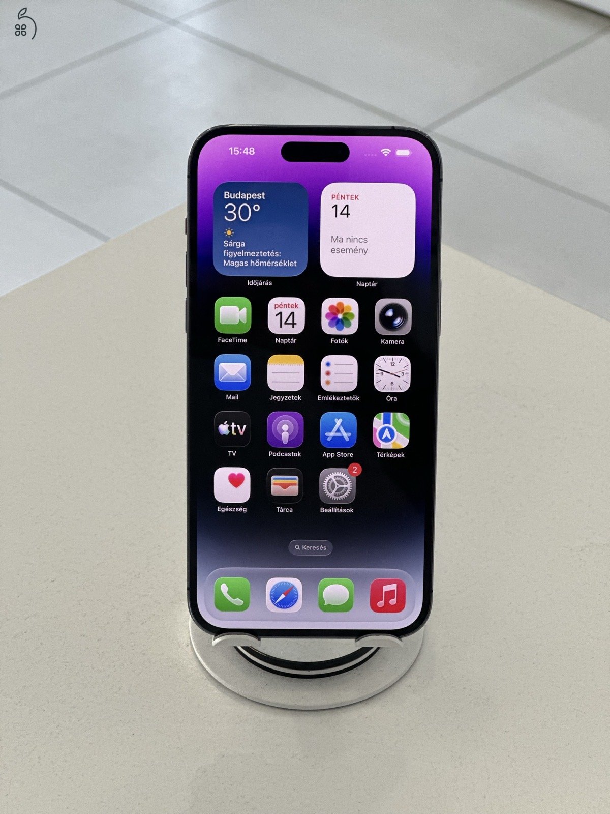 iPhone 14 Pro Max 128GB Független Újszerű/1 hónap gar/Akku 100%/p4984