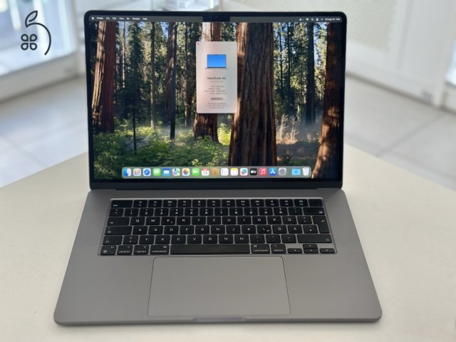 MacBook Air M3 15” Újszerű/8GB/256ssd/2026.09.08.Apple gar/Akku 100%\Eu Bill./p4988