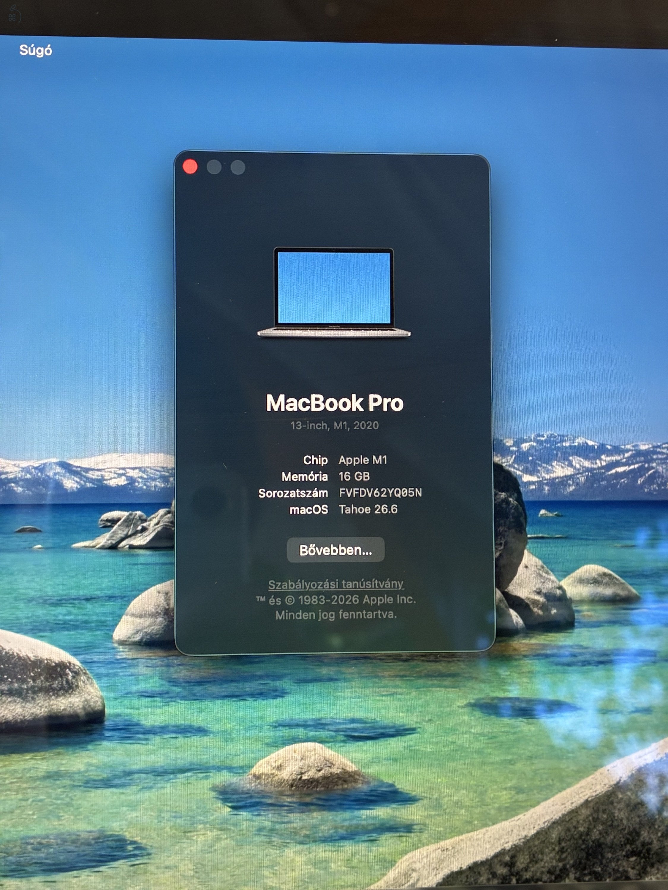 Macbook M1 Pro 16GB RAM 256GB SSD