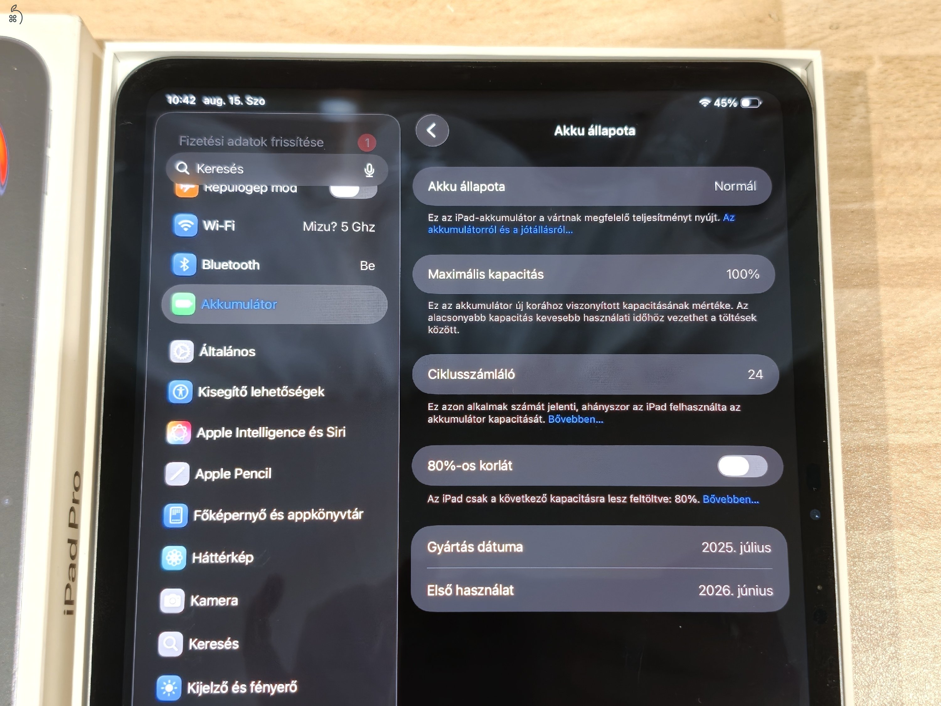 1,5 hónapos iPad Pro M5 11