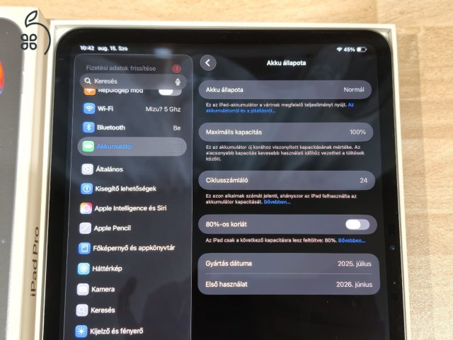 1,5 hónapos iPad Pro M5 11