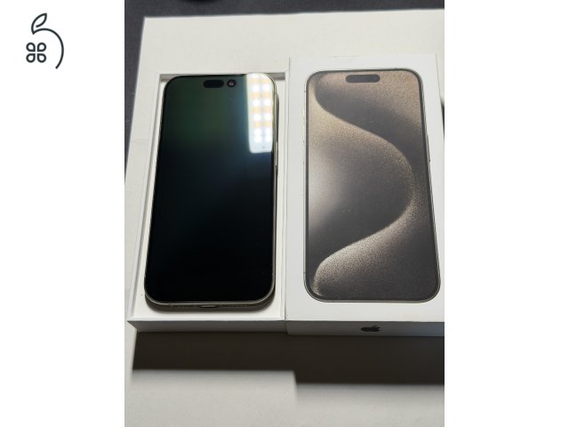 Iphone 15 pro Natur Titán színben tökéletes karcmentes állapotban