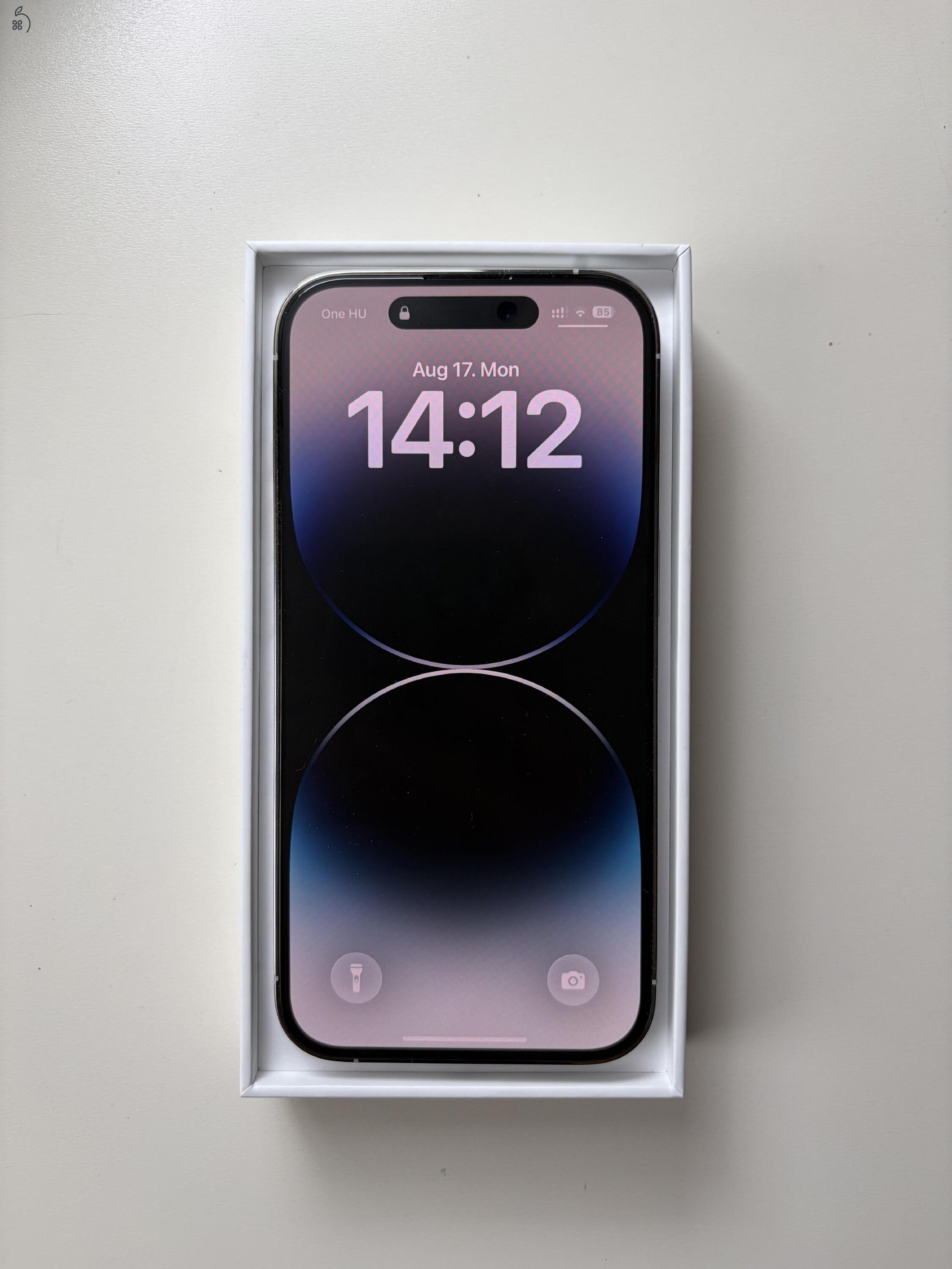 Apple iPhone 14 Pro 128 GB Silver, kártyafüggetlen és karcmentes