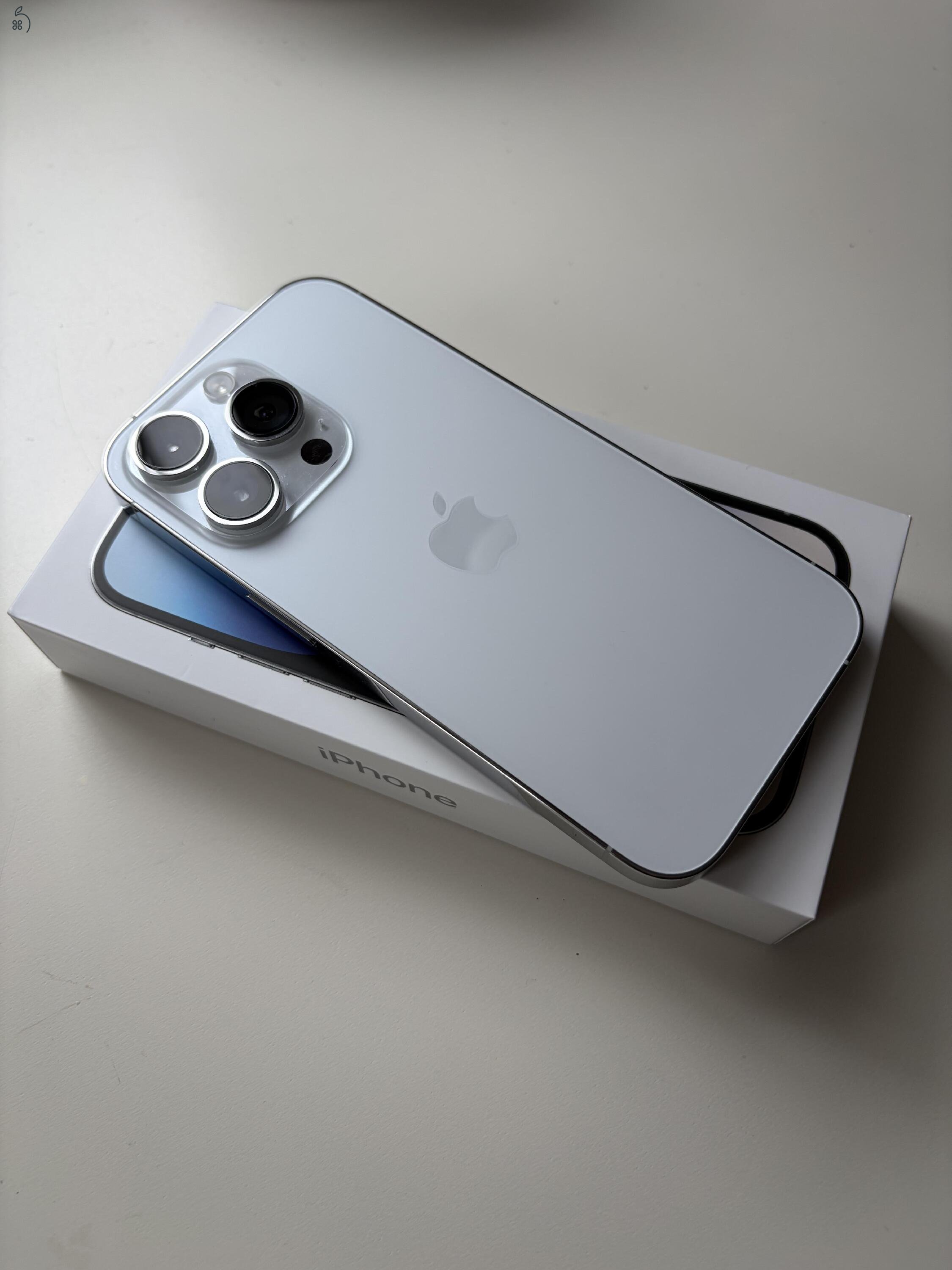 Apple iPhone 14 Pro 128 GB Silver, kártyafüggetlen és karcmentes
