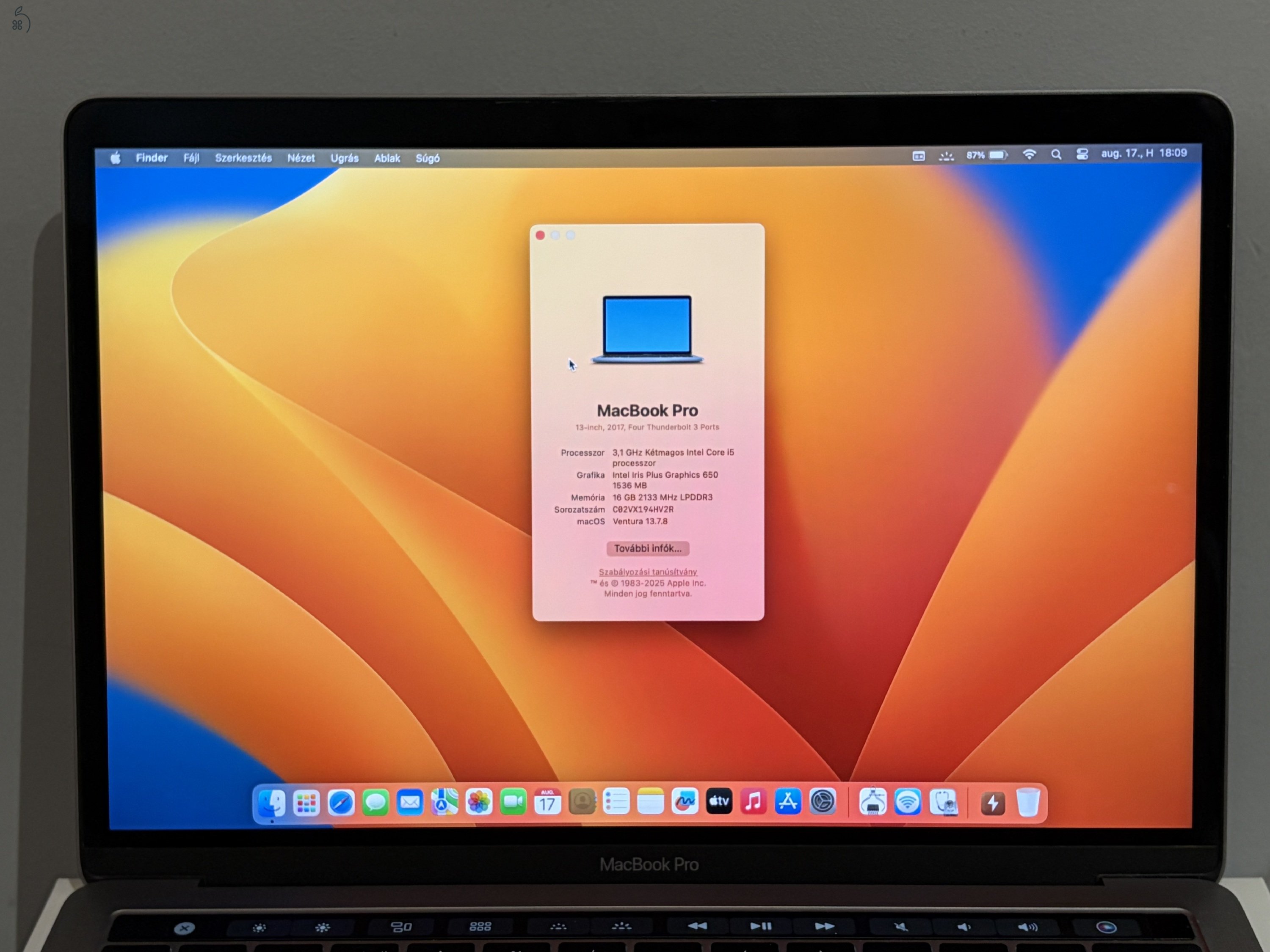 Apple MacBook Pro 2017 i5  16/500