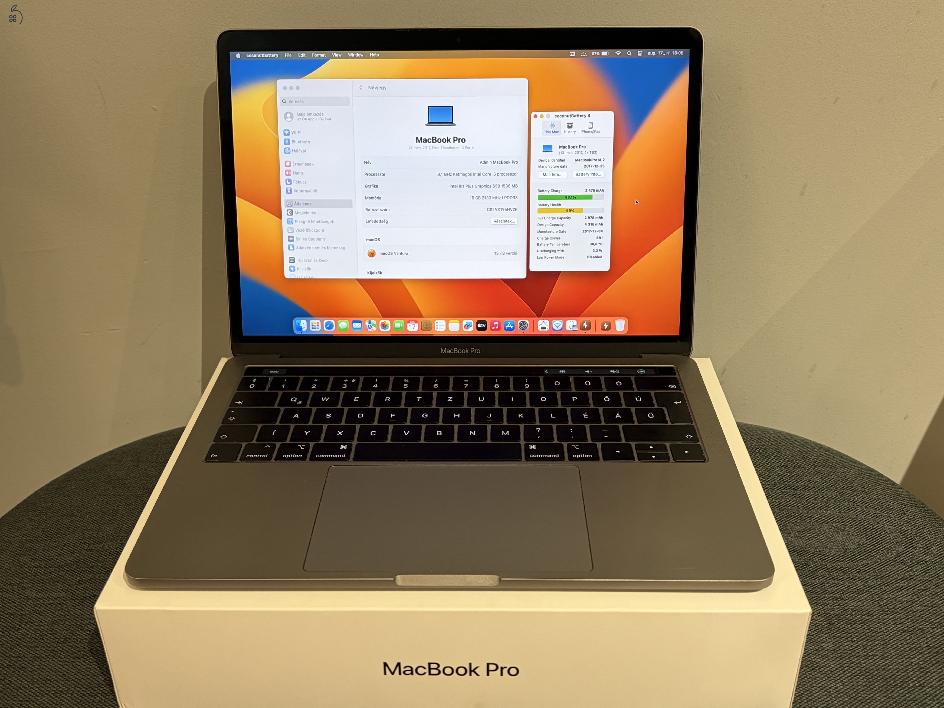 Apple MacBook Pro 2017 i5  16/500