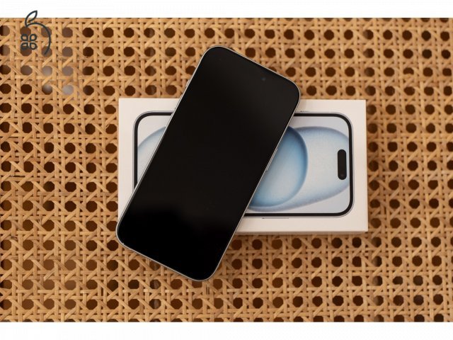 ???? Apple iPhone 15 128GB faint sky blue | Hibátlan állapot | Doboz + eredeti kábel