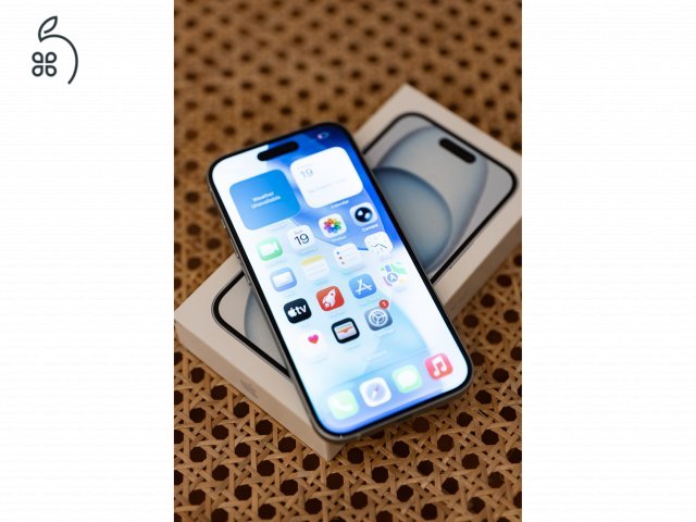 ???? Apple iPhone 15 128GB faint sky blue | Hibátlan állapot | Doboz + eredeti kábel