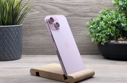 Hibátlan iPhone 15 Pink 128GB 2 ÉV Garanciával Számlával Aksi 100%