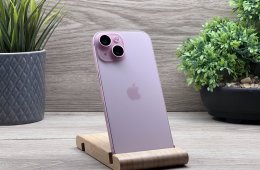 Hibátlan iPhone 15 Pink 128GB 2 ÉV Garanciával Számlával Aksi 100%