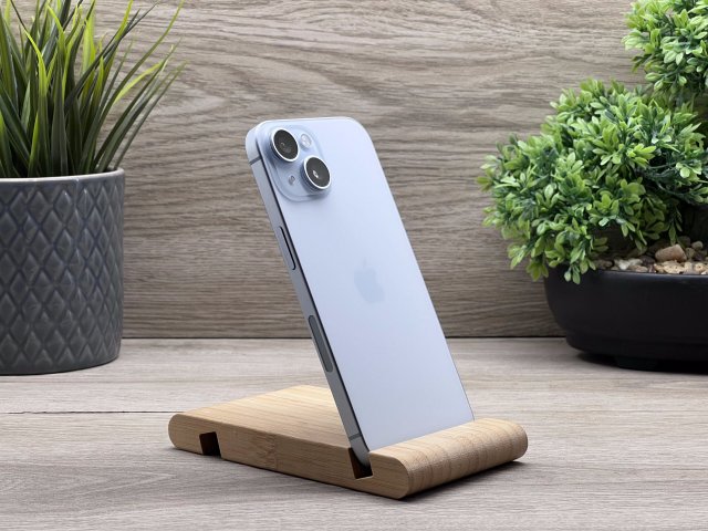 Hibátlan iPhone 15 Blue 256GB 2 ÉV Garanciával Számlával Aksi 100%