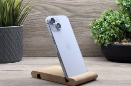 Hibátlan iPhone 15 Blue 256GB 2 ÉV Garanciával Számlával Aksi 100%
