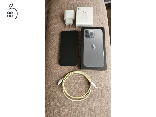 Apple iPhone 13 Pro 128GB grafit, hibátlan, karcmentes, Apple 20W töltő