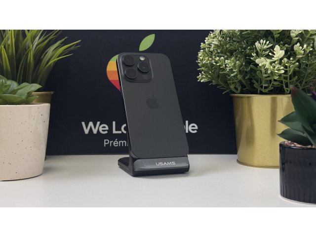 iPhone 15 Pro 256GB, Fekete Titán, Független, Számla, 2 Év Garancia, 100%