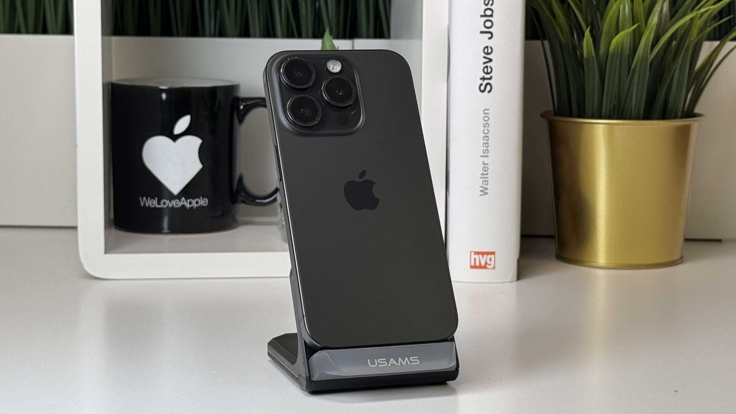 iPhone 15 Pro 256GB, Fekete Titán, Független, Számla, 2 Év Garancia, 100%