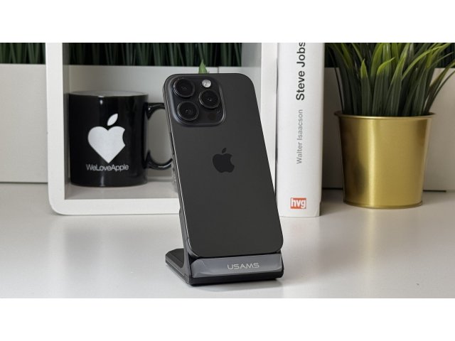 iPhone 15 Pro 256GB, Fekete Titán, Független, Számla, 2 Év Garancia, 100%