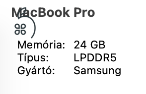 MacBook Pro 14” – Apple M5 – 24 GB RAM – 1 TB SSD – Újszerű állapot – 8 ciklus!