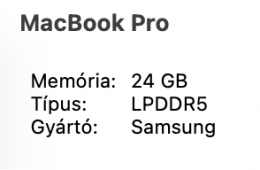 MacBook Pro 14” – Apple M5 – 24 GB RAM – 1 TB SSD – Újszerű állapot – 8 ciklus!