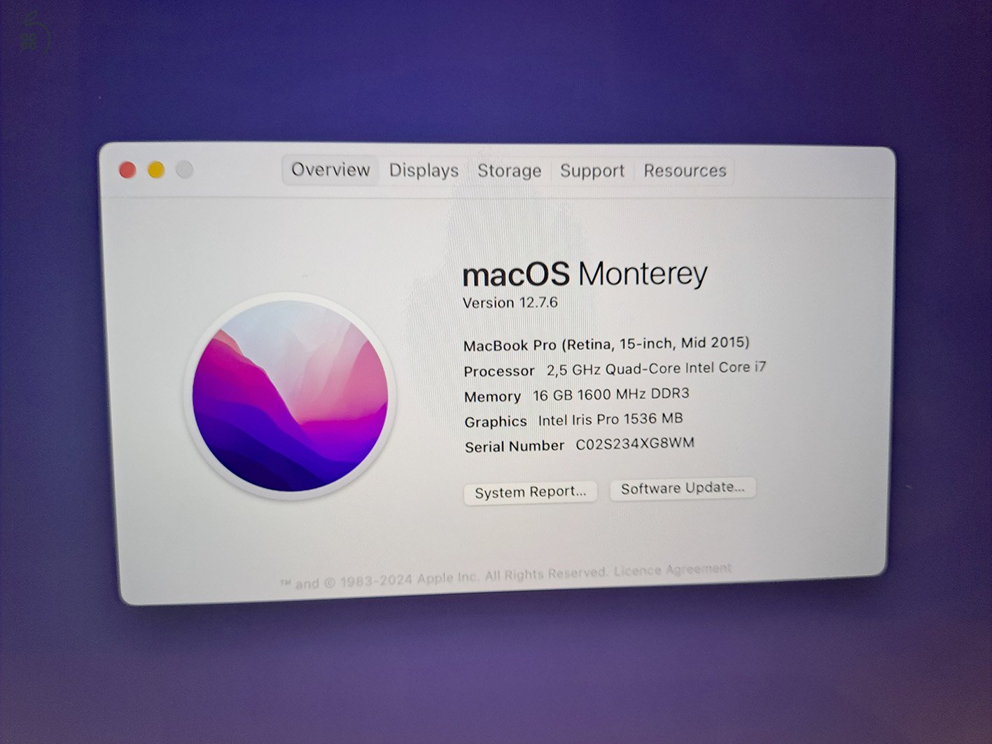 MacBook Pro Retina 15” Mid 2015 – 2,5 GHz i7 / 16 GB / 512 GB / R9 M370X CTO
